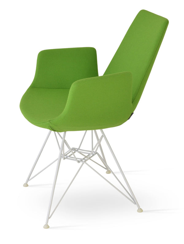 Soho Concept Eiffel Arm Wire Counter & Bar Dining Chair - Chic Boucle, Velvet, Nubuck Fabrics, 10-year Guarantee! White  Soho-concept-dining-chair-02944