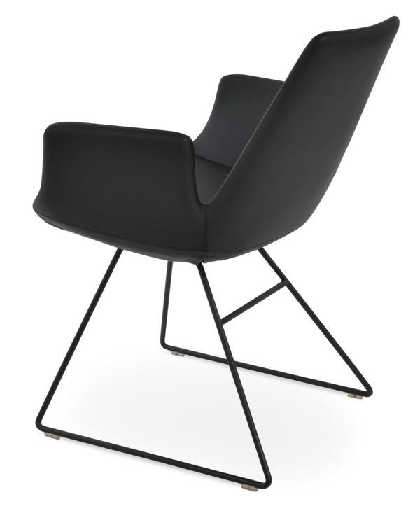 Soho Concept Eiffel Arm Wire Counter & Bar Dining Chair - Chic Boucle, Velvet, Nubuck Fabrics, 10-year Guarantee! Black  Soho-concept-dining-chair-02952