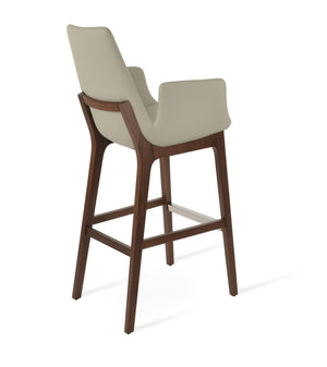 Soho Concept Eiffel Arm Barstools & Counterstools – Stylish Leatherette With Solid Wood Finish, 2-year Guarantee! Walnut  Soho-concept-dining-chair-06765