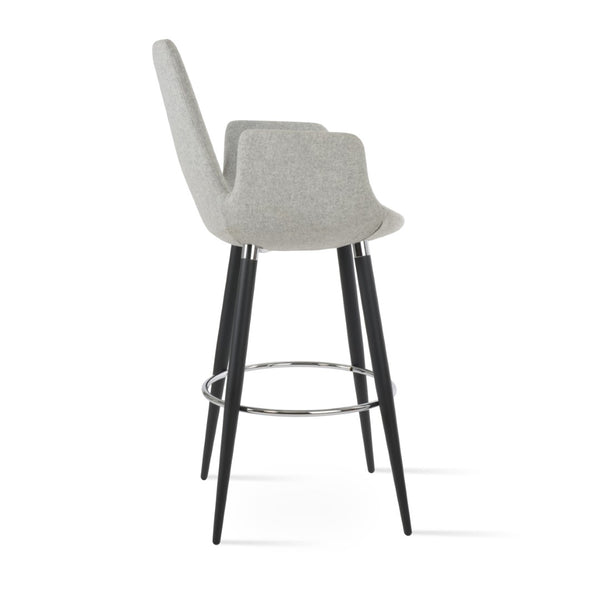 Soho Concept Eiffel Arm Barstools & Counterstools - Stylish Wool Fabric With 10-year Guarantee, Elegant Colors! Silver,Black,Chrome  Soho-concept-dining-chair-08195
