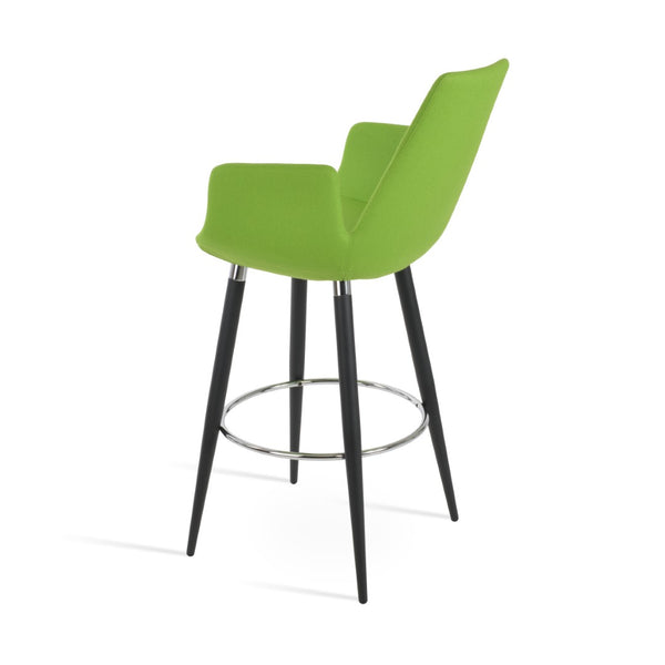 Soho Concept Eiffel Arm Barstools & Counterstools - Stylish Wool Fabric With 10-year Guarantee, Elegant Colors! Black,Chrome  Soho-concept-dining-chair-08194