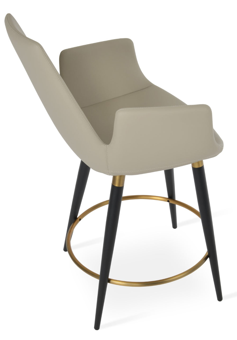 Soho Concept Eiffel Arm Barstools & Counterstools - Chic Leatherette Design With Gold Accents & 2-year Warranty Black,Gold  Soho-concept-dining-chair-06754