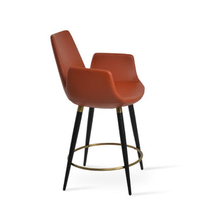 Soho Concept Eiffel Arm Barstools & Counterstools - Stylish Boucle, Velvet & Nubuck Fabrics - 10 Year Warranty! Black,Gold  Soho-concept-dining-chair-08197