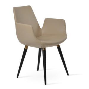 Soho Concept Eiffel Arm Ana Counter & Bar Dining Chair - Stylish Upholstered Seating With 10-year Guarantee! Black,Gold  Soho-concept-dining-chair-02737