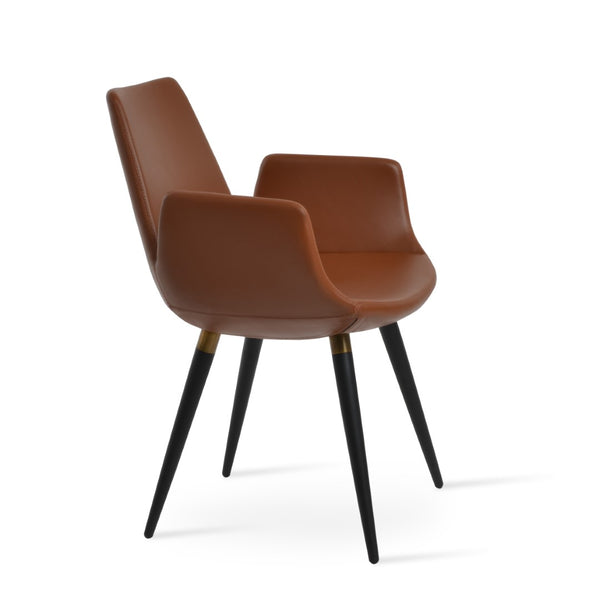Soho Concept Eiffel Arm Ana Counter & Bar Dining Chair - Stylish Upholstered Seating With 10-year Guarantee! Black,Gold  Soho-concept-dining-chair-02736