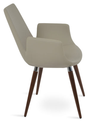 Soho Concept Eiffel Arm Ana Counter & Bar Dining Chair - Stylish Upholstered Seating With 10-year Guarantee! Walnut  Soho-concept-dining-chair-02739