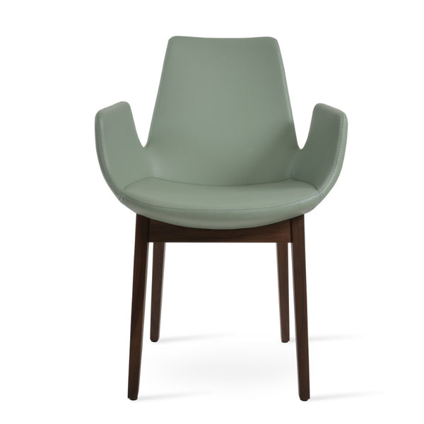 Soho Concept Eiffel Arm Wood Counter & Bar Chair - Stylish Solid Wood With Elegant Fabrics & 10-year Warranty Walnut  Soho-concept-dining-chair-02794
