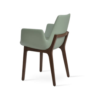 Soho Concept Eiffel Arm Wood Counter & Bar Chair - Stylish Solid Wood With Elegant Fabrics & 10-year Warranty Walnut  Soho-concept-dining-chair-02794