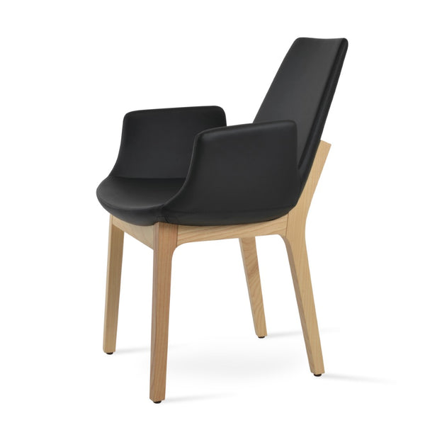 Soho Concept Eiffel Arm Wood Counter & Bar Chair - Stylish Solid Wood With Elegant Fabrics & 10-year Warranty Natural,Ash,Black  Soho-concept-dining-chair-02801