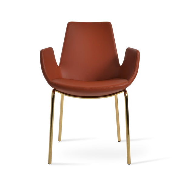 Soho Concept Eiffel Adjustable Arm Office Chair - Boucle, Velvet, Nubuck & Camira Fabrics, 10-year Guarantee! Brass,Gold  Soho-concept-dining-chair-02808