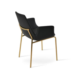 Soho Concept Eiffel Adjustable Arm Office Chair - Boucle, Velvet, Nubuck & Camira Fabrics, 10-year Guarantee! Brass,Gold,Black  Soho-concept-dining-chair-02807