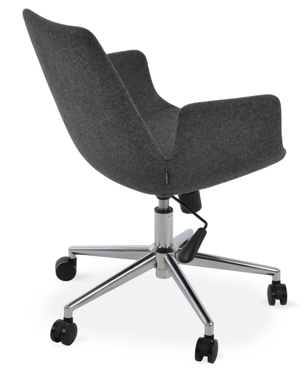 Soho Concept Eiffel Arm Dark Grey Lounge Chair - Durable Camira Blazer Wool Fabric With 10-year Guarantee Dark Grey  Soho-concept-dining-chair-11777