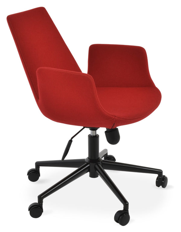 Soho Concept Eiffel Arm Dark Grey Lounge Chair - Durable Camira Blazer Wool Fabric With 10-year Guarantee Black,Red  Soho-concept-dining-chair-11779