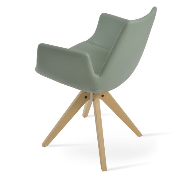 Soho Concept Eiffel Arm Pyramid Dining Chair - Luxurious Upholstery With Solid Wood Base & 10-year Guarantee Natural,Ash  Soho-concept-dining-chair-02843