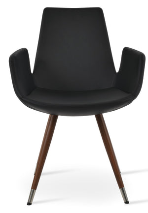 Soho Concept Eiffel Arm Pr-wood Dining Chair - Stylish Upholstered Seating In Premium Fabrics With 10-year Warranty Walnut,Black  Soho-concept-dining-chair-02903