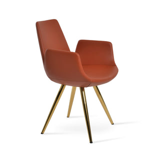 Soho Concept Eiffel Arm Pyramid-mw Dining Chair: Premium Upholstered Comfort With 10-year Guarantee & Stylish Design Gold  Soho-concept-dining-chair-02890