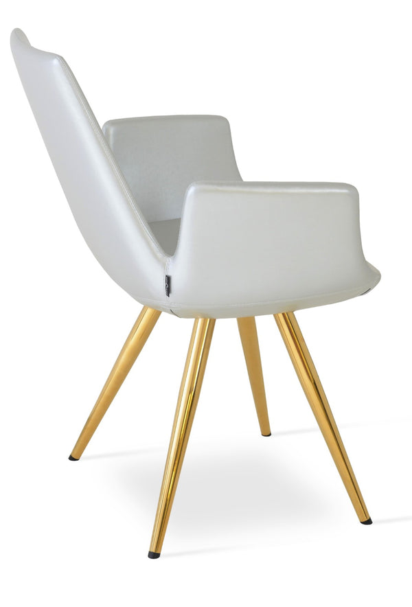 Soho Concept Eiffel Arm Wire Counter & Bar Dining Chair - Chic Boucle, Velvet, Nubuck Fabrics, 10-year Guarantee! Gold,Silver  Soho-concept-dining-chair-02891