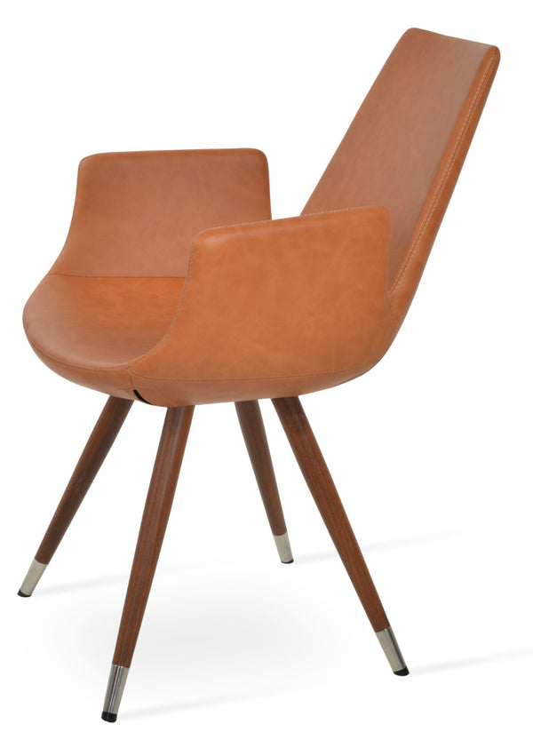 Soho Concept Eiffel Arm Ana Counter & Bar Dining Chair - Stylish Upholstered Seating With 10-year Guarantee! Walnut  Soho-concept-dining-chair-02885