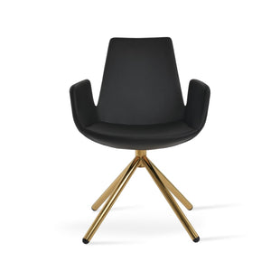 Soho Concept Eiffel Arm Pyramid-mw Dining Chair: Premium Upholstered Comfort With 10-year Guarantee & Stylish Design Gold,Black  Soho-concept-dining-chair-02907