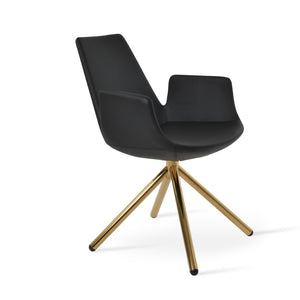 Soho Concept Eiffel Arm Pyramid-mw Dining Chair: Premium Upholstered Comfort With 10-year Guarantee & Stylish Design Gold,Black  Soho-concept-dining-chair-02907