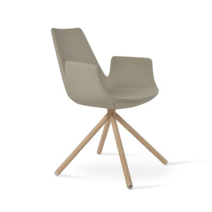 Soho Concept Eiffel Arm Wood Counter & Bar Chair - Stylish Solid Wood With Elegant Fabrics & 10-year Warranty Natural  Soho-concept-dining-chair-02911