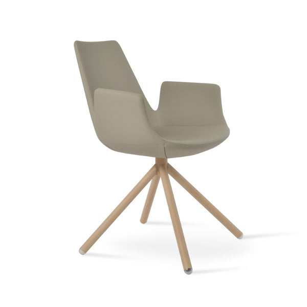 Soho Concept Eiffel Arm Wood Counter & Bar Chair - Stylish Solid Wood With Elegant Fabrics & 10-year Warranty Natural  Soho-concept-dining-chair-02911