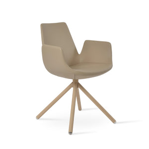 Soho Concept Eiffel Arm Wood Counter & Bar Chair - Stylish Solid Wood With Elegant Fabrics & 10-year Warranty Natural  Soho-concept-dining-chair-02910