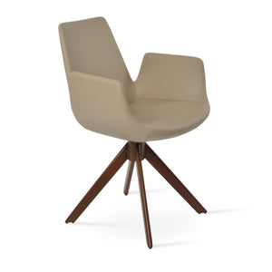 Soho Concept Eiffel Arm Pyramid-mw Dining Chair: Premium Upholstered Comfort With 10-year Guarantee & Stylish Design Walnut  Soho-concept-dining-chair-02927