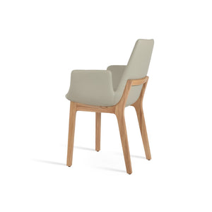 Soho Concept Eiffel Arm Wood Counter & Bar Chair - Stylish Solid Wood With Elegant Fabrics & 10-year Warranty Ash,Natural  Soho-concept-dining-chair-02959