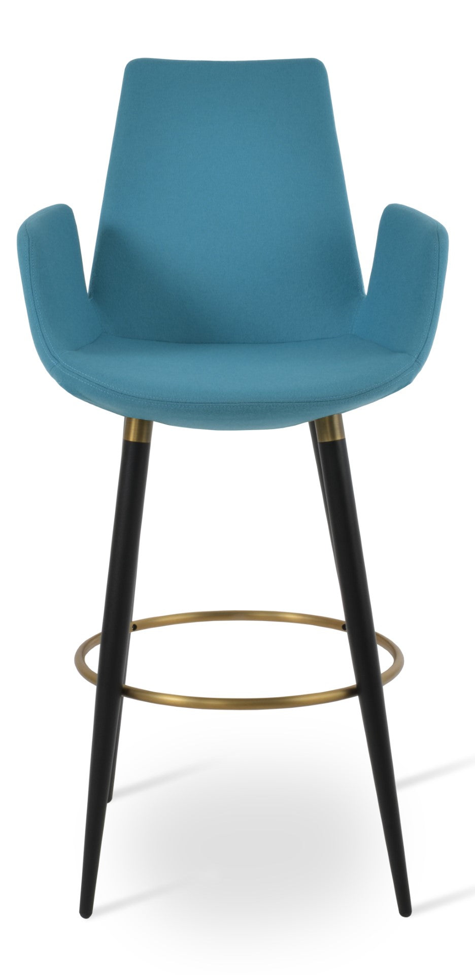 Soho Concept Eiffel Arm Ana Barstools & Counterstools - Elegant Wool Fabric, 10-year Guarantee, Made In Turkiye Black,Gold,Turquoise  Soho-concept-dining-chair-08154