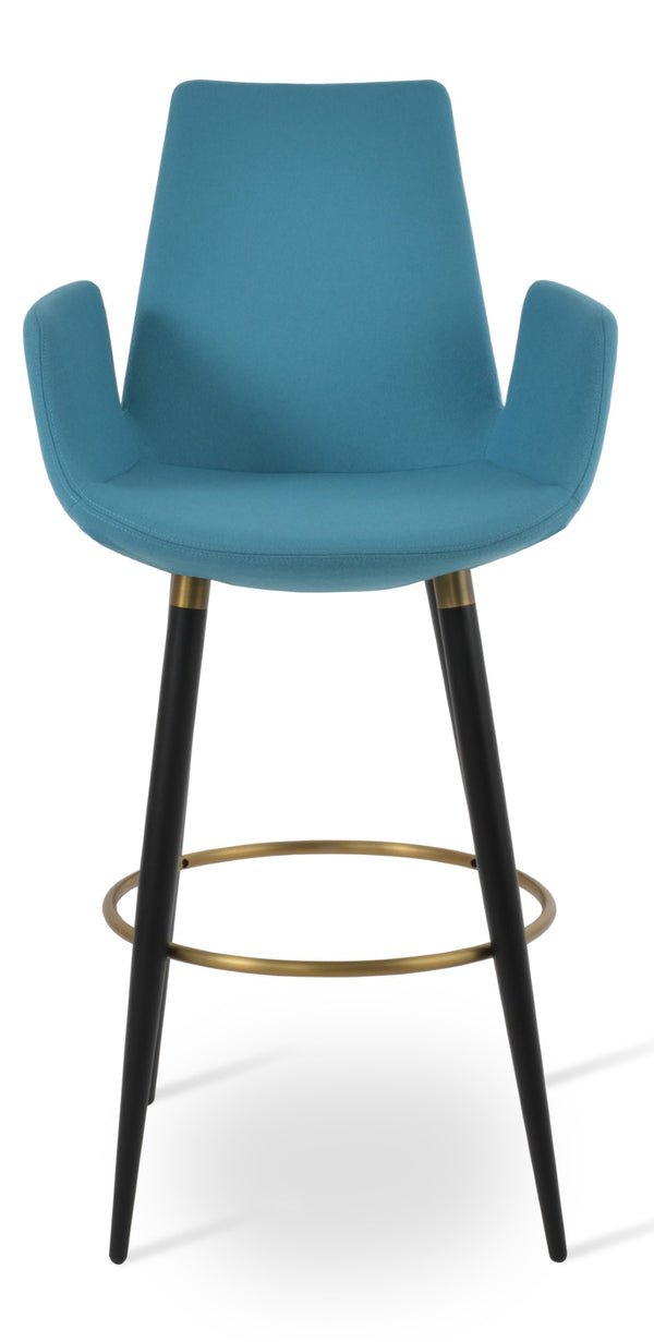 Soho Concept Eiffel Arm Ana Barstools & Counterstools - Elegant Wool Fabric, 10-year Guarantee, Made In Turkiye Black,Gold,Turquoise  Soho-concept-dining-chair-08154