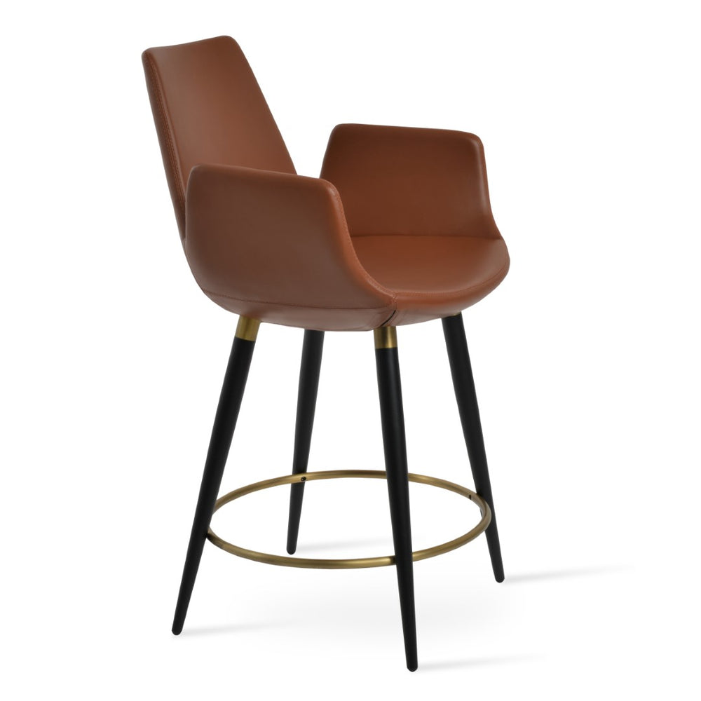 Soho Concept Eiffel Arm Barstools & Counterstools - Stylish Boucle, Velvet & Nubuck Fabrics - 10 Year Warranty! Black,Chrome  Soho-concept-dining-chair-06742