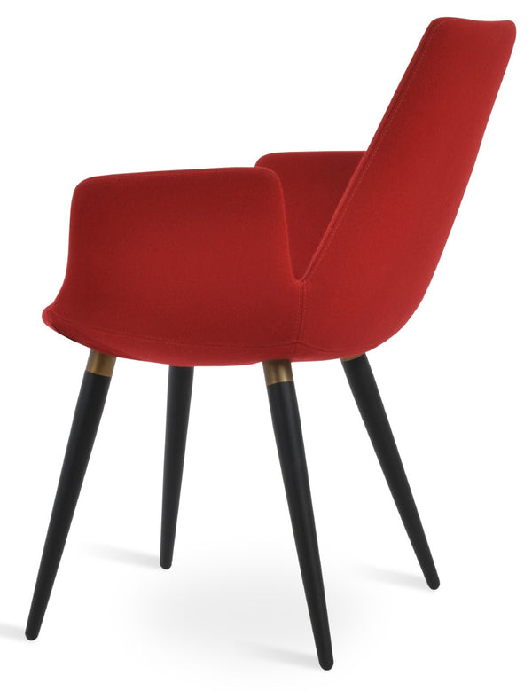 Soho Concept Eiffel Arm Ana Counter & Bar Stools - Stylish Wool Upholstery, Metal Base, 10-year Guarantee, Turquoise Black,Gold,Red  Soho-concept-dining-chair-02735