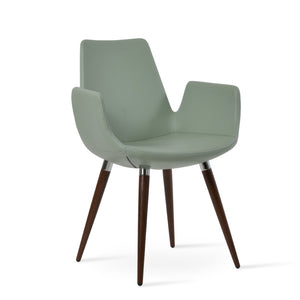 Soho Concept Eiffel Arm Ana Counter & Bar Dining Chair - Stylish Upholstered Seating With 10-year Guarantee! Walnut  Soho-concept-dining-chair-02741