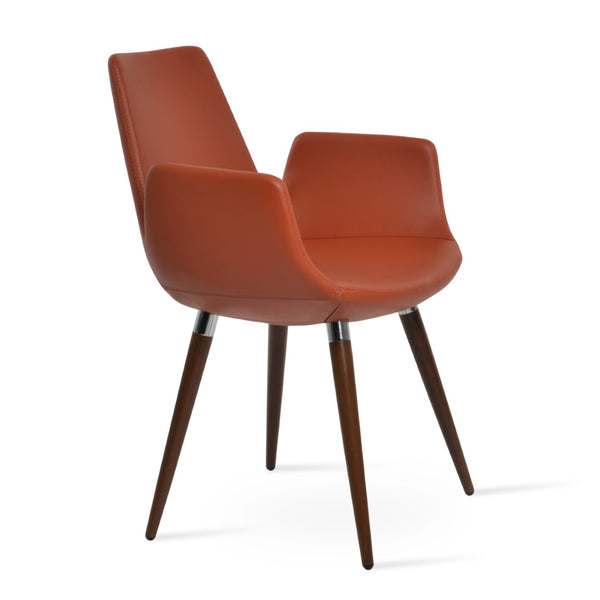 Soho Concept Eiffel Arm Ana Counter & Bar Dining Chair - Stylish Upholstered Seating With 10-year Guarantee! Walnut  Soho-concept-dining-chair-02740