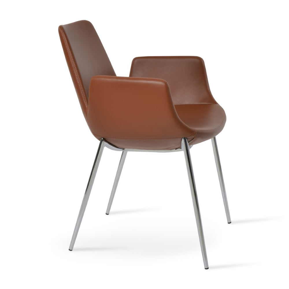 Soho Concept Eiffel Arm Ana Counter & Bar Dining Chair - Stylish Upholstered Seating With 10-year Guarantee! Chrome  Soho-concept-dining-chair-02770