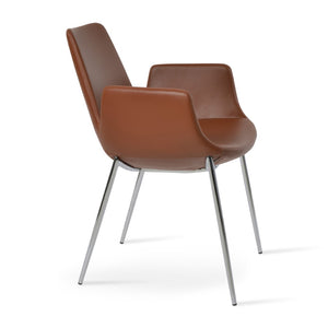 Soho Concept Eiffel Arm Ana Counter & Bar Dining Chair - Stylish Upholstered Seating With 10-year Guarantee! Chrome  Soho-concept-dining-chair-02770