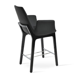 Soho Concept Eiffel Arm Barstools & Counterstools - Stylish Boucle, Velvet & Nubuck Fabrics - 10 Year Warranty! Black,Chrome  Soho-concept-dining-chair-06742