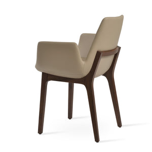 Soho Concept Eiffel Arm Wood Counter & Bar Chair - Stylish Solid Wood With Elegant Fabrics & 10-year Warranty Walnut  Soho-concept-dining-chair-02795