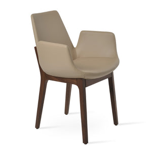Soho Concept Eiffel Arm Wood Counter & Bar Chair - Stylish Solid Wood With Elegant Fabrics & 10-year Warranty Walnut  Soho-concept-dining-chair-02795