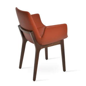 Soho Concept Eiffel Arm Wood Counter & Bar Chair - Stylish Solid Wood With Elegant Fabrics & 10-year Warranty Walnut  Soho-concept-dining-chair-02792