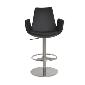 Soho Concept Eiffel Arm Barstools & Counterstools With Full Footrest - Stylish Leatherette, 2-year Guarantee! Black  Soho-concept-dining-chair-08164