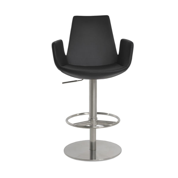 Soho Concept Eiffel Arm Barstools & Counterstools With Full Footrest - Stylish Leatherette, 2-year Guarantee! Black  Soho-concept-dining-chair-08164