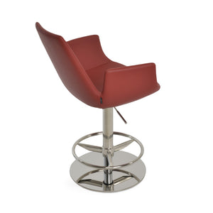 Soho Concept Eiffel Arm Barstools & Counterstools With Full Footrest - Stylish Leatherette, 2-year Guarantee! Red  Soho-concept-dining-chair-08167