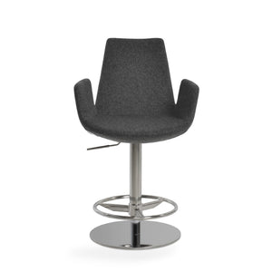 Soho Concept Eiffel Arm Barstools & Counterstools - Stylish Wool Fabric, 10-year Guarantee, Durable Designs! Dark Grey  Soho-concept-dining-chair-08165