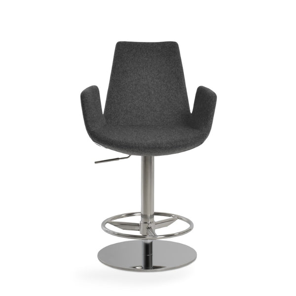 Soho Concept Eiffel Arm Barstools & Counterstools - Stylish Wool Fabric, 10-year Guarantee, Durable Designs! Dark Grey  Soho-concept-dining-chair-08165