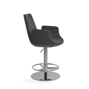 Soho Concept Eiffel Arm Barstools & Counterstools - Stylish Wool Fabric, 10-year Guarantee, Durable Designs! Dark Grey  Soho-concept-dining-chair-06744