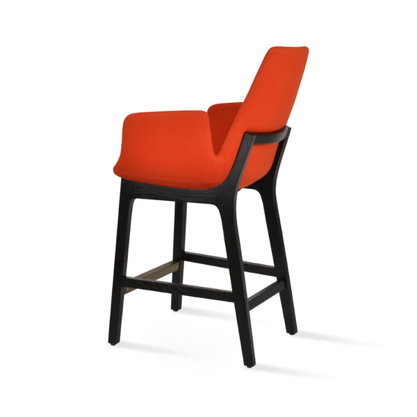 Soho Concept Eiffel Arm Barstools & Counterstools - Premium Wool Fabric, 10-year Guarantee & Stylish Finishes Ash,Orange  Soho-concept-dining-chair-08169