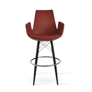 Soho Concept Eiffel Arm Mw Barstools & Counterstools - Stylish Leatherette With Swivel Option, 2-year Warranty! Black,Red  Soho-concept-dining-chair-08170