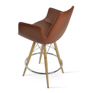 Soho Concept Eiffel Arm Barstools & Counterstools - Premium Camira Fabrics, Solid Wood Base, 10-year Guarantee, Elegant Design Natural  Soho-concept-dining-chair-08171
